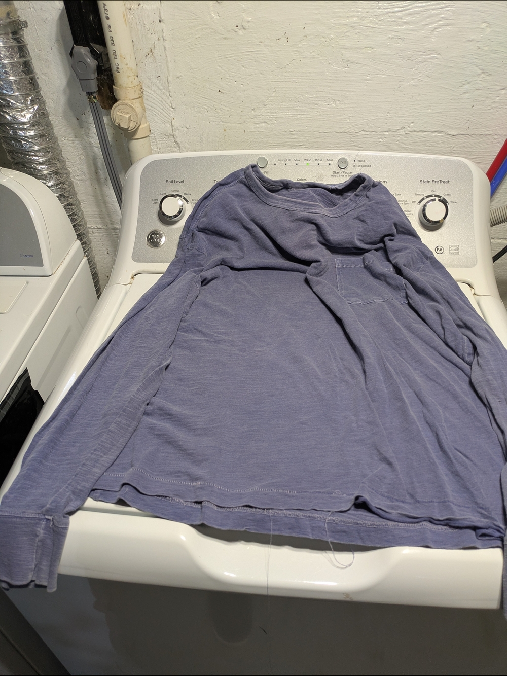 Old Navy Men's Long-Sleeve Crewneck Tee in Dusty Lavender Blue